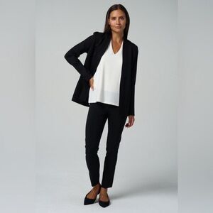 Franne Golde Perfect Ponte Blue One Button Blazer